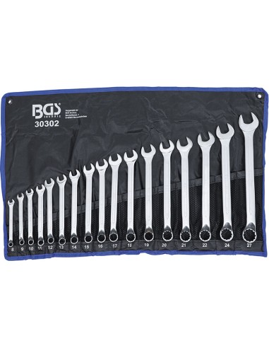 Set 17 pezzi chiavi combinate bocca...