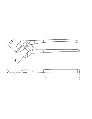 Pinza regolabile BETA 1044N 250...