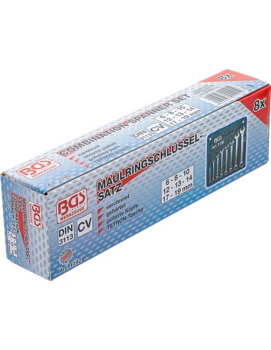 Serie 8 chiavi combinate cromate...
