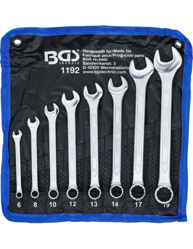 Serie 8 chiavi combinate cromate...